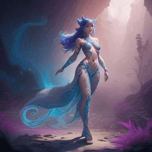 AI generated: Wandering alone, Lost in thought, Shyvana, seeking solace, Finding peace within| centered| stunning ...