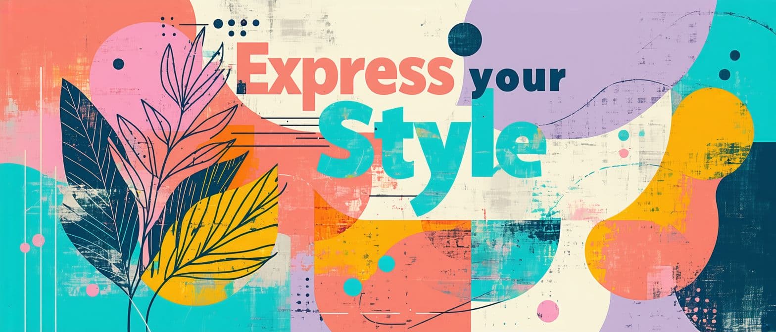 AI generated: "A dynamic and colorful banner showcasing a collage of vibrant artistic elements, including abstract...