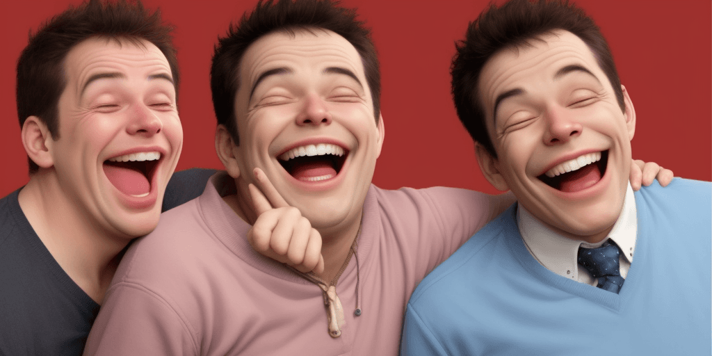 AI generated: an only one funny man with laughing out loud