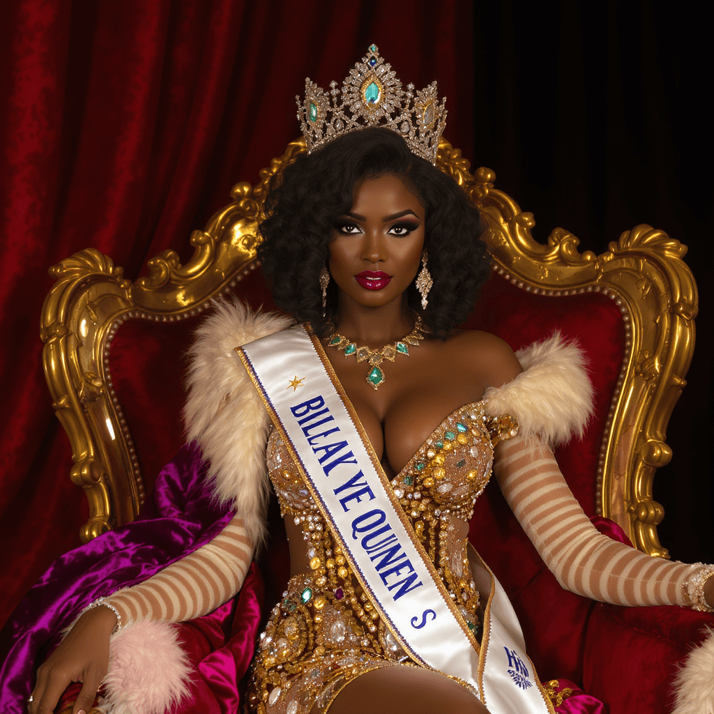 AI generated: Create a cinematic image of a Black queen in all of her glory; ensure you portray the African woman'...