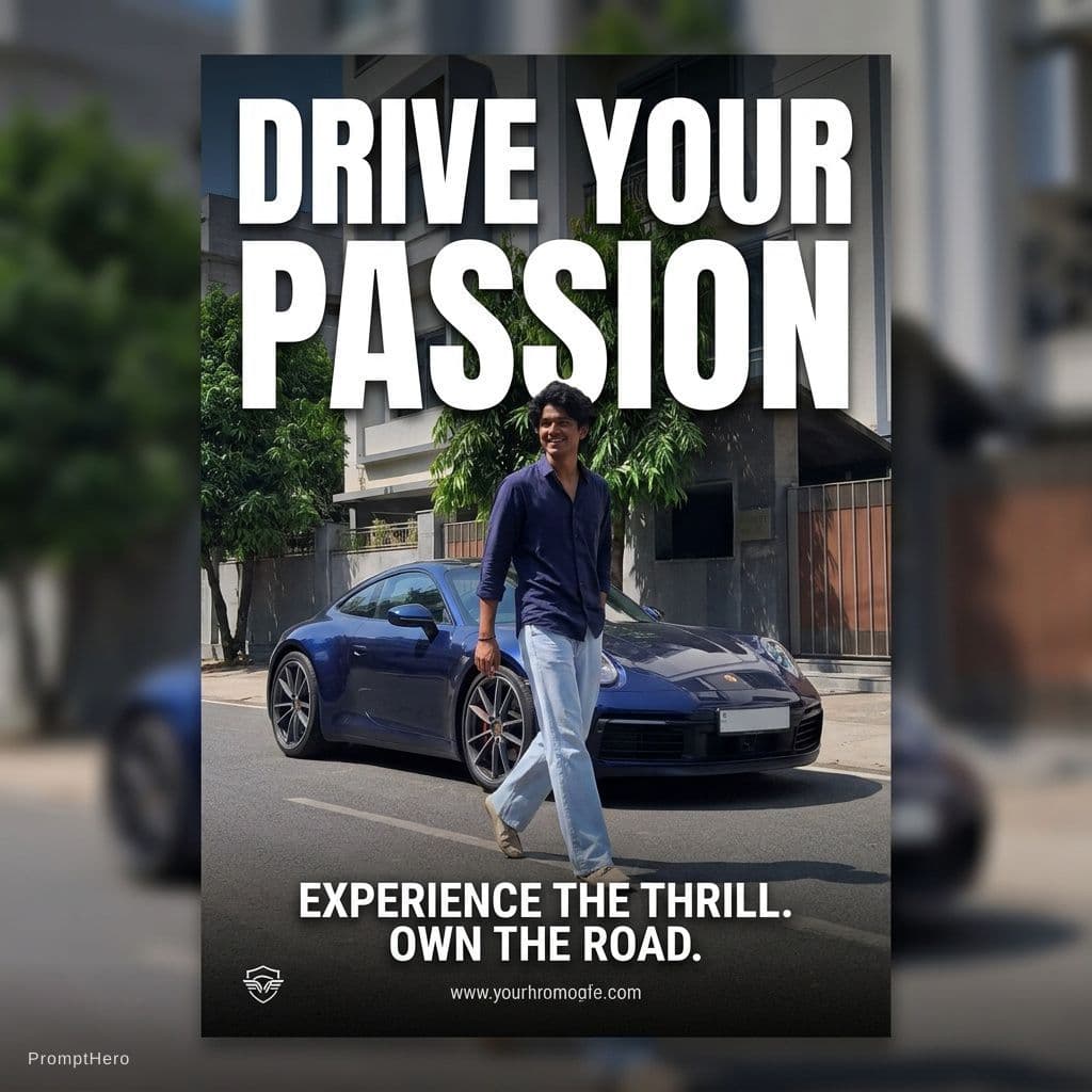 AI generated: Car poster printable a4 sheet version 
