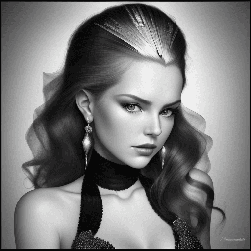 AI generated: a black and white picture  in the style of duffy sheridan, anna razumovskaya, smooth and shiny, wavy...