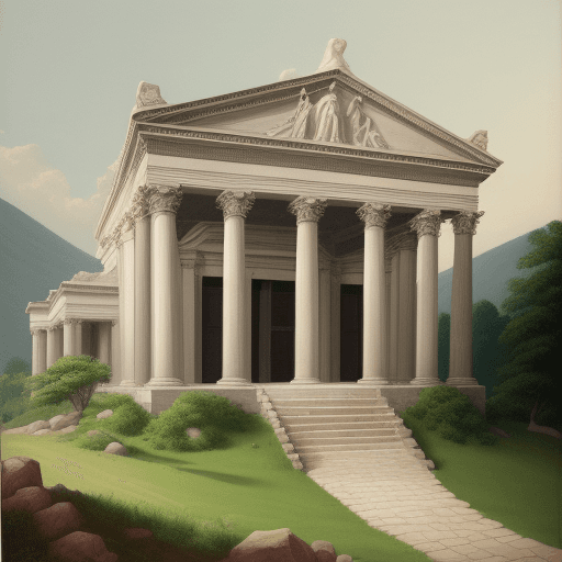 AI generated: a painting of a stony hill, in the style of classical architectural with out plant
