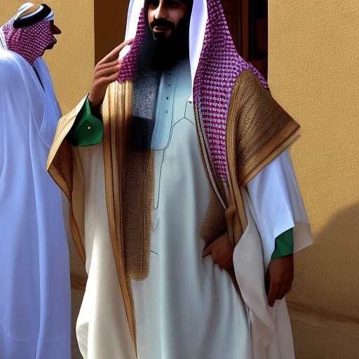 AI generated: Royal Saudi Man wearing traditional Saudi clothes