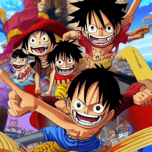 AI generated: luffy cartoon, metaverse, nft, funny. ultra hd, 4k, disney