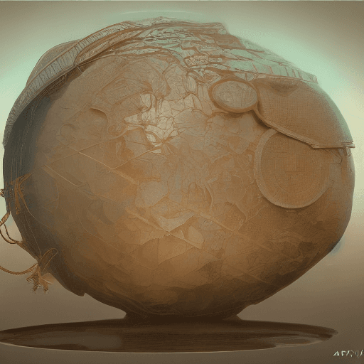 AI generated: mdjrny-v4 style photo of earth globe with angus steak texture, floating in white lab, intricate, hig...