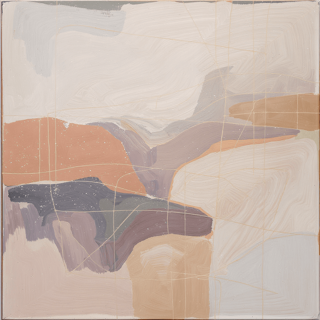 AI generated: Create an abstract artwork that looks like something a human would make. The artwork itself should h...
