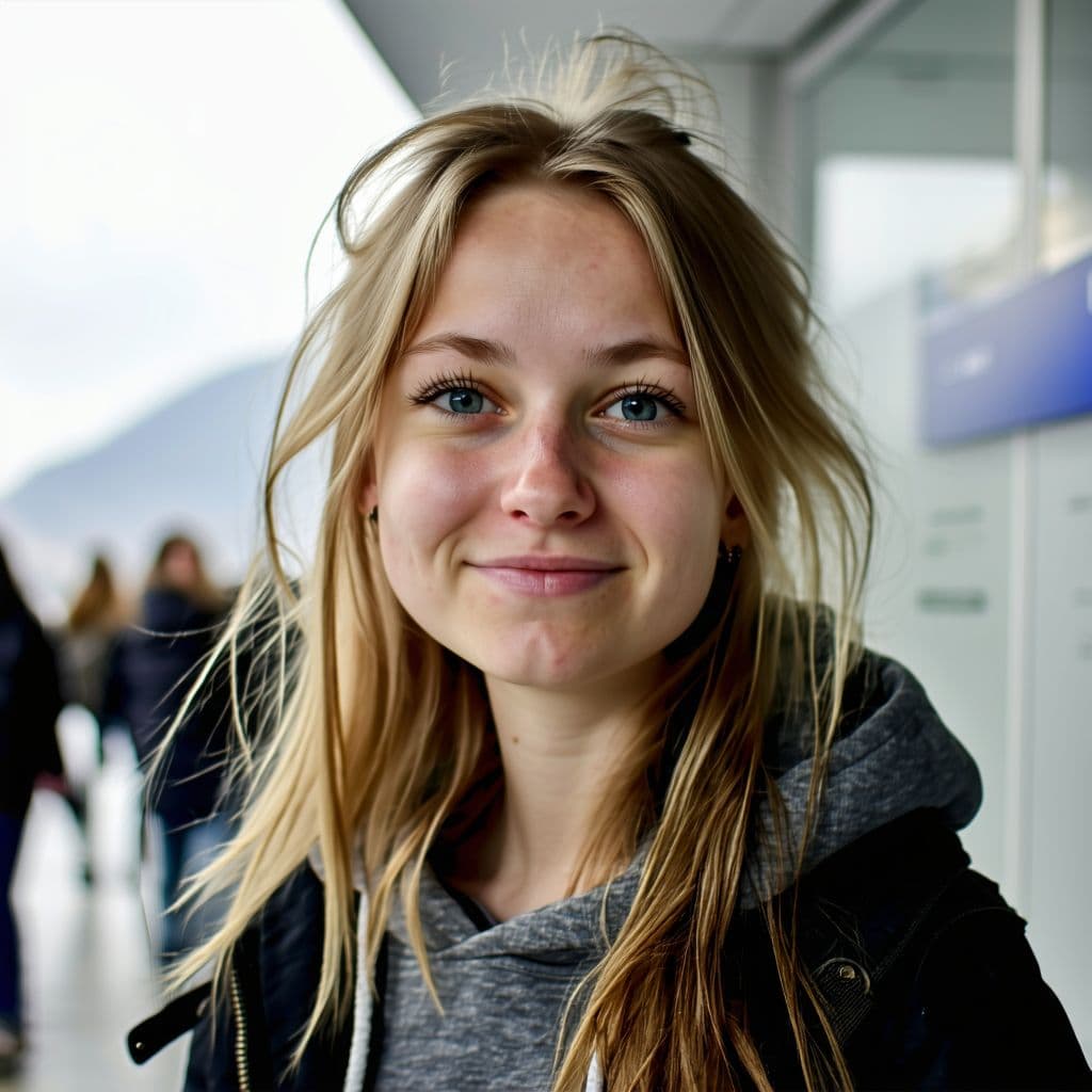 AI generated: A college girl from norway. She is ugly.