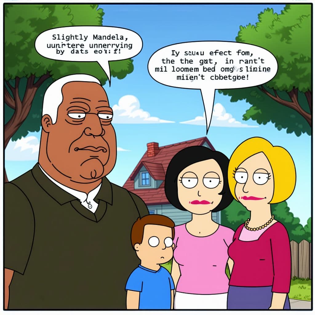 AI generated: slightly unnerving, Mandela effect, family guy