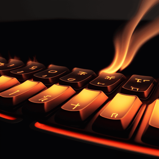 AI generated: A burning keyboard