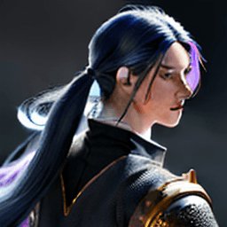 AI generated: pfp, profile background, anime, male, mystic hair, fantasy, medieval, looking from behind at viewer,...