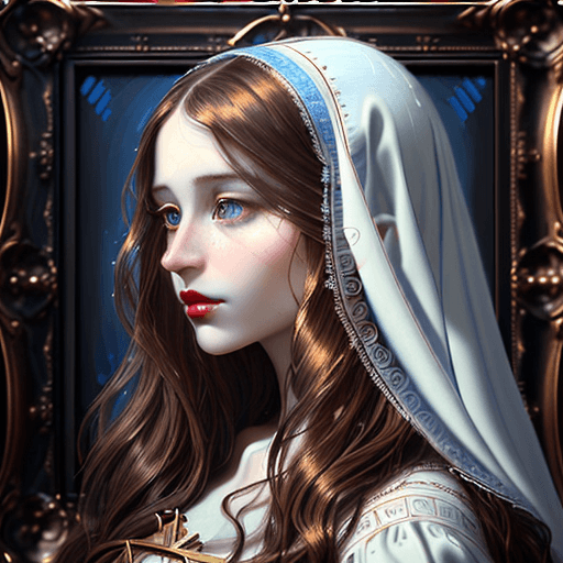 AI generated: /imagine prompt: portrait, painting of mary magdaline in profile, modern impressionism, Mary , photo...