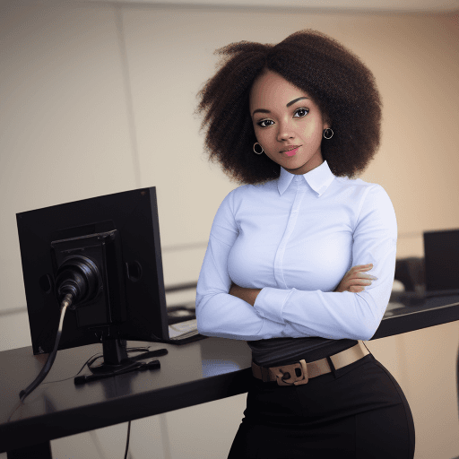 AI generated: High resolution photography young black business enterpreneurs 