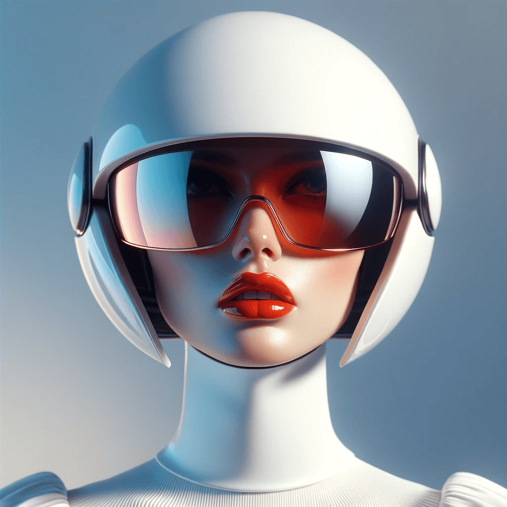 AI generated: hyper-detailed image of a woman with an avant-garde fashion style