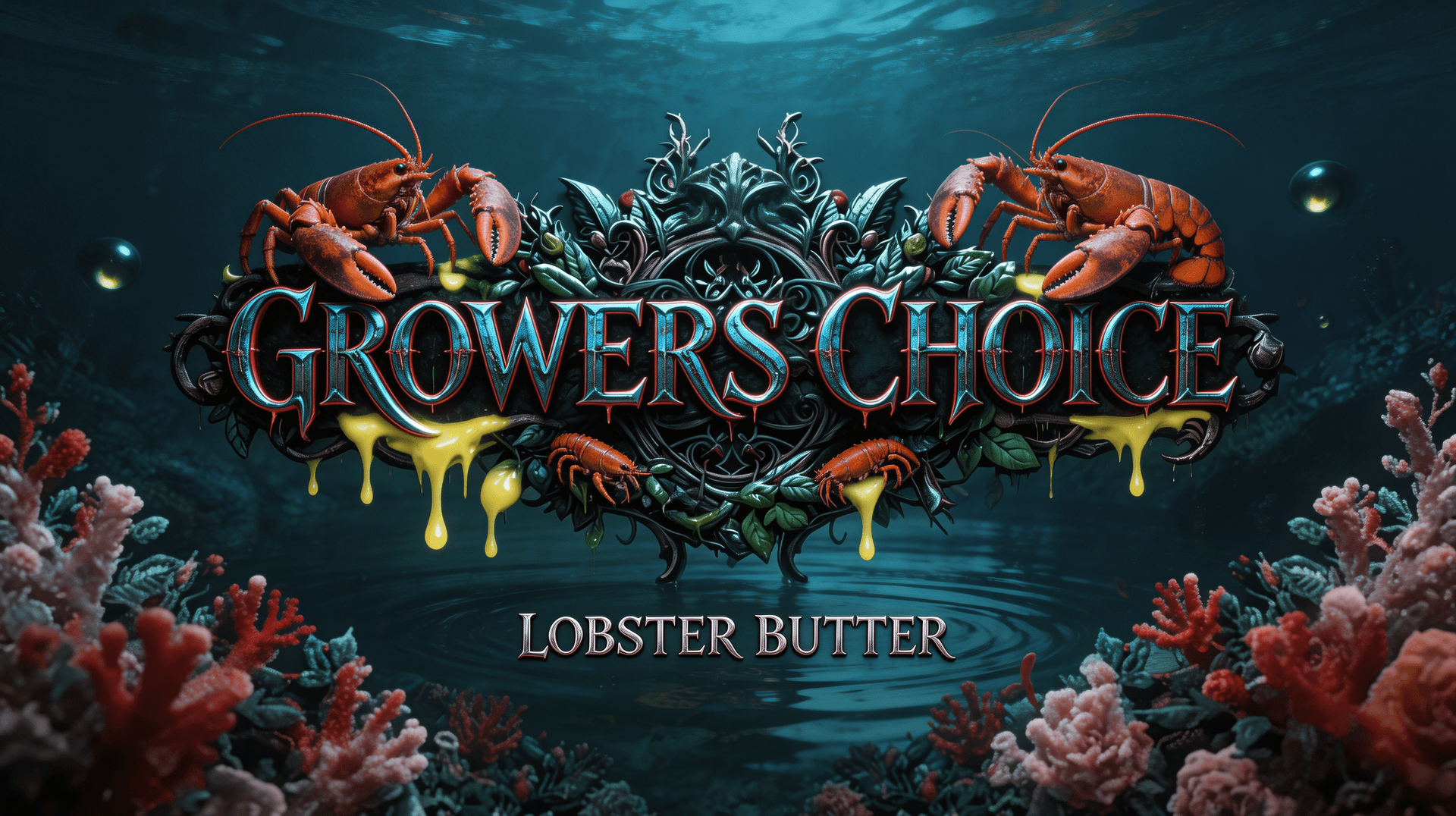 AI generated: Creat a Image in the same direction like the uploaded Picture, but use a Text with "Growers Choice "...