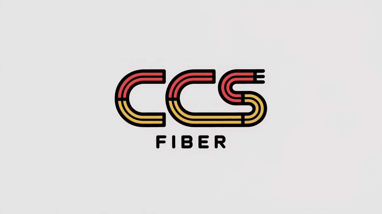 AI generated: Create a new company logo for a fiber optic company named CCS. the company colours are red black and...