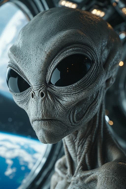 Alien watching Planet Earth