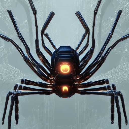 AI generated: A Spider ::5 hyper-realistic robot insects in a futuristic re-interpretation of the classic natural ...