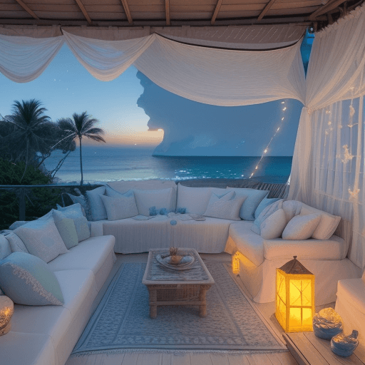 AI generated: A serene coastal location with a gentle breeze and the relaxing sound of waves crashing against the ...