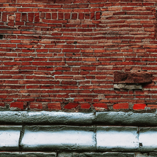 AI generated: high resolution photography, old house in bricks, white, red tiling, green windows