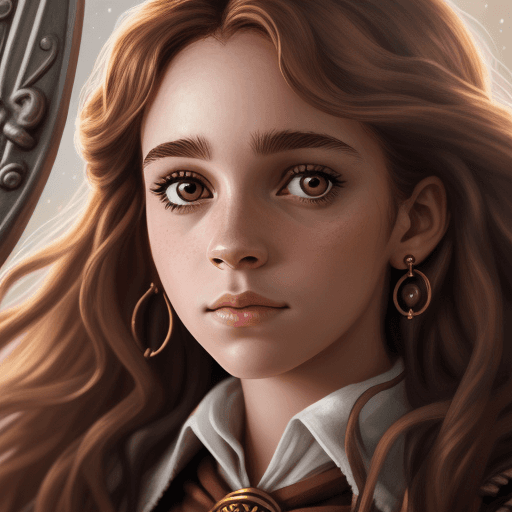 AI generated: Goddess close-up portrait, hermione granger