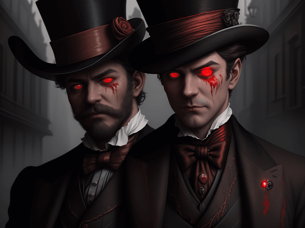 AI generated: (masterpiece of the highest quality:1.2), (ultra detailed), 1man, detailed face, glowing red eyes, b...