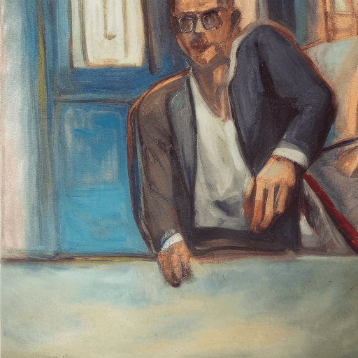 AI generated: man with glass