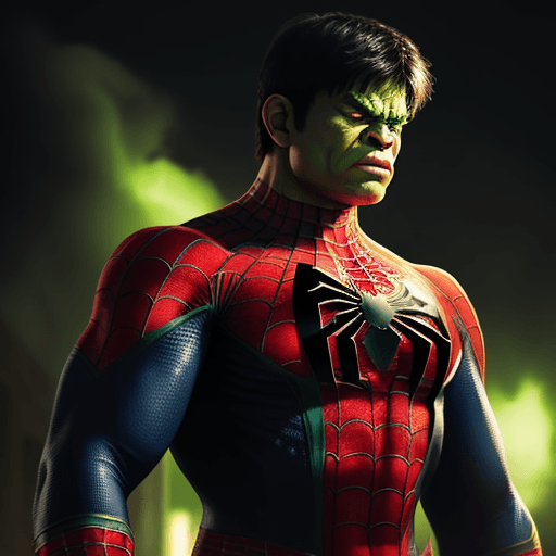 AI generated: a khmer spiderman | hulk], whole body, cinematic, intense, cinematic composition, cinematic lighting...