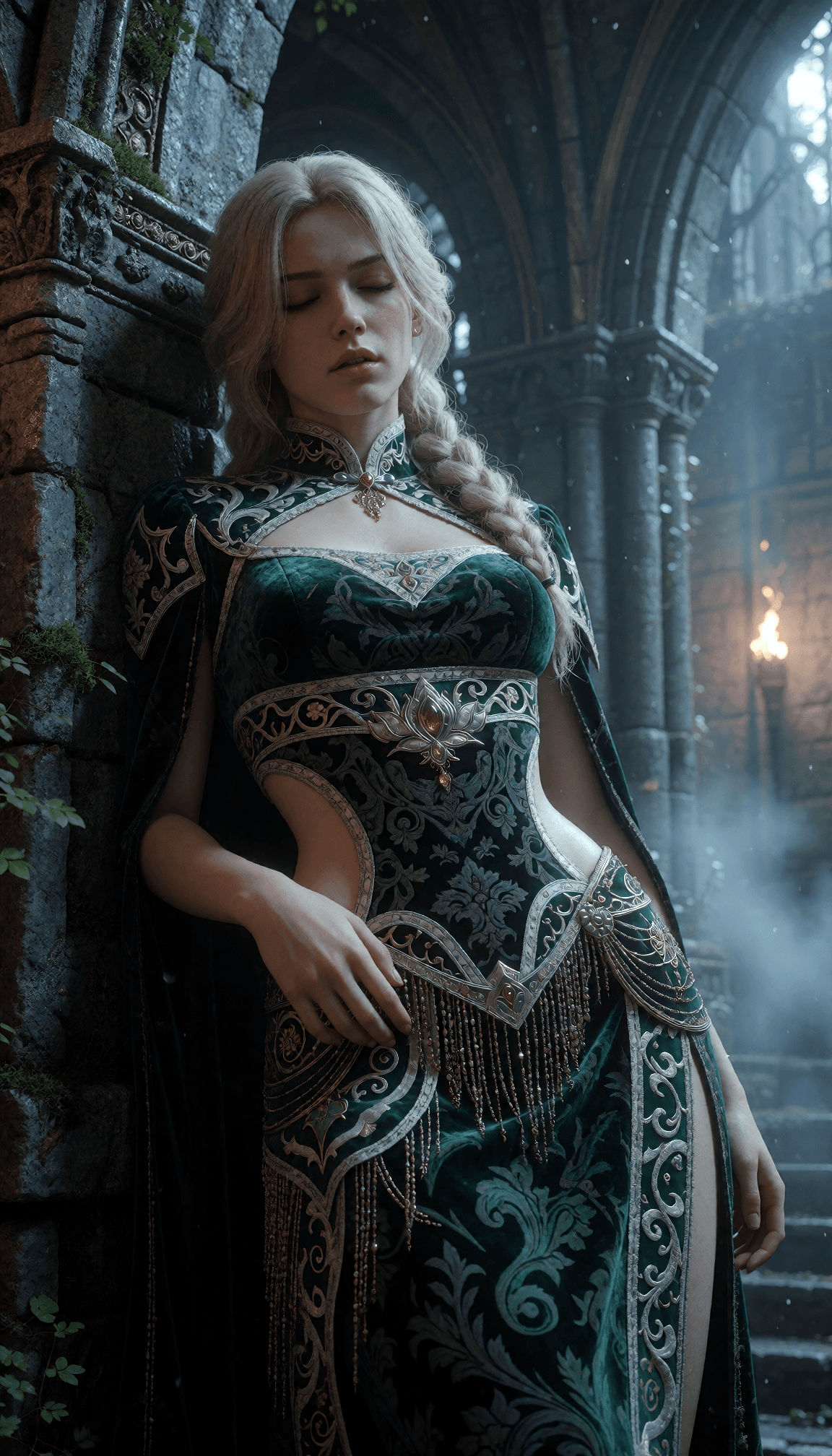 AI generated: **Digital painting, fantasy book illustration captured on film**, with grainy, analog texture and la...