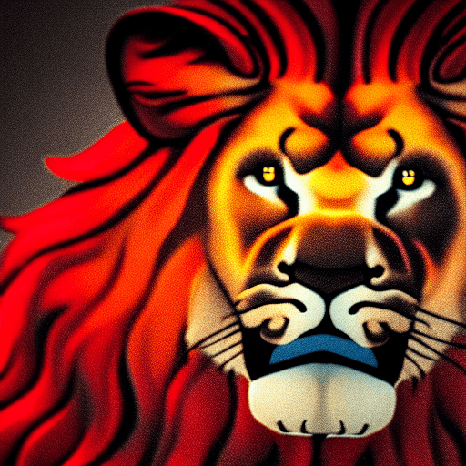 AI generated: Red lion ,4k,HD details