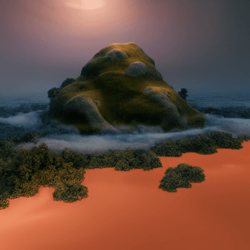 AI generated: island in the sea of ​​clouds, landscape, HDR, volumetric lighting, fantasy,  8k , unreal engine, oc...
