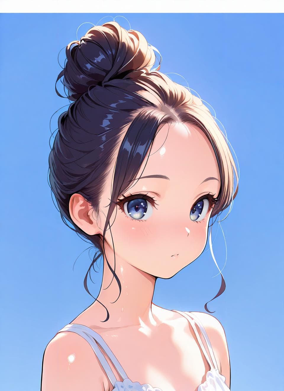 お団子ヘアー/ssingle hair bun