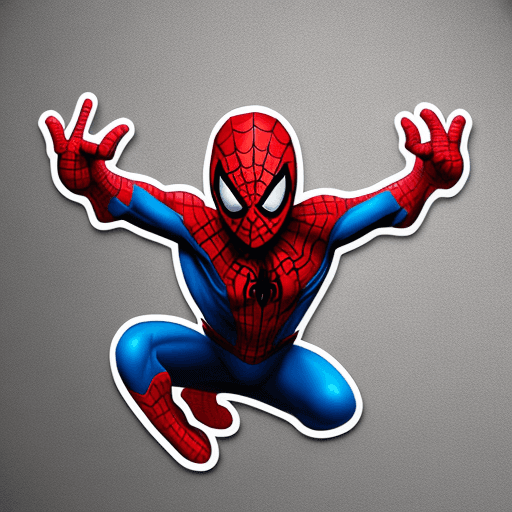 AI generated: sticker 2d spiderman