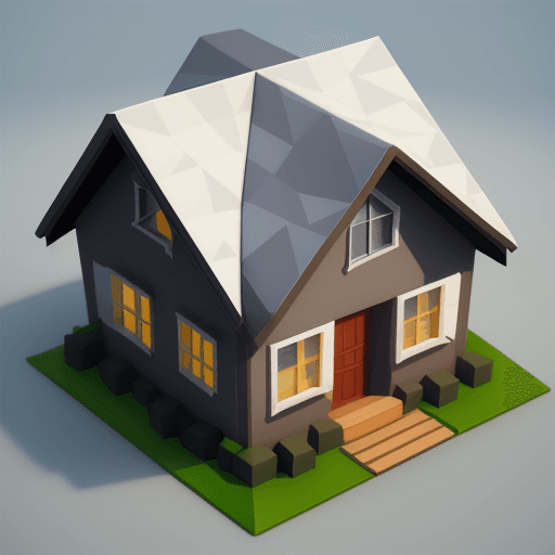 AI generated: Low poly house
