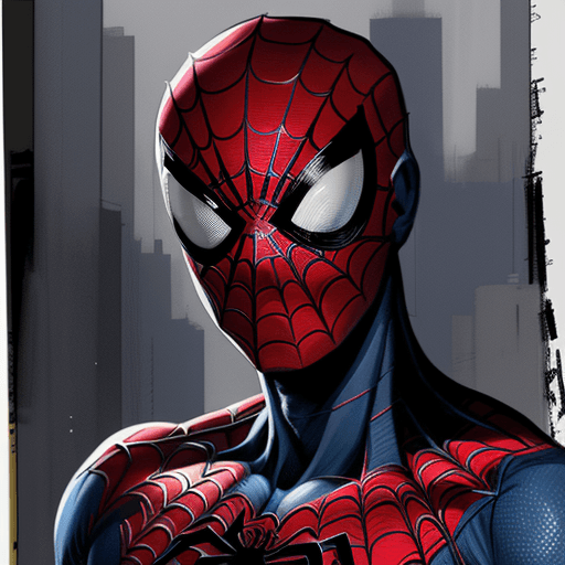 AI generated: drawing of spiderman in a portrait sketchbook, in the style of dynamic expressionist style, ahmed mo...