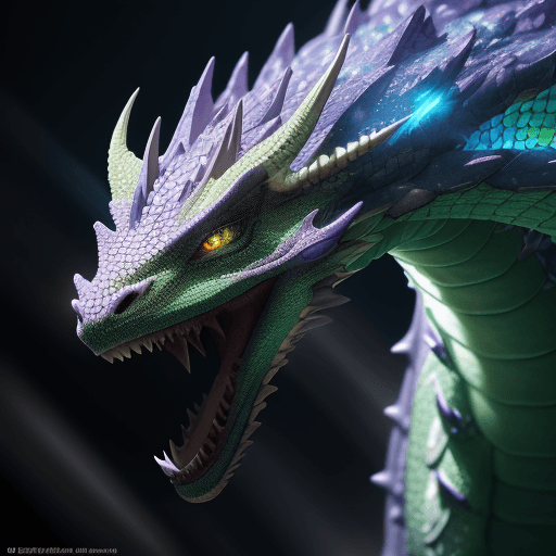 AI generated: Dragon, fantasy animal, closeup, ultra detailed, fairy lighting, photorealistic, bright colors, volu...