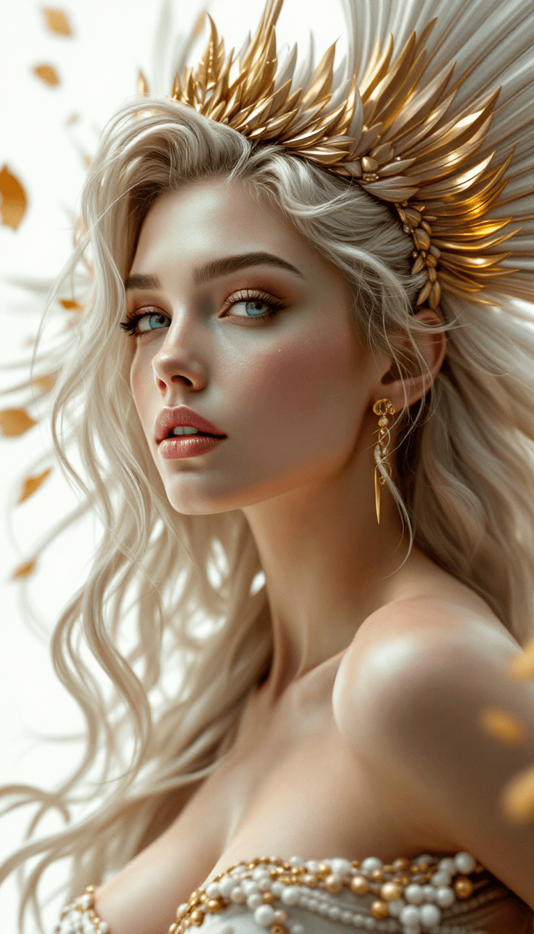 AI generated: Ultra-high resolution, hyper detailed picture of a full body portrait of Aphrodite. 