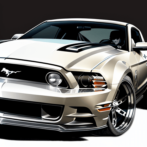 AI generated: Professional pencil drawing by an auto designer, Ford Mustang Eleanor, in the style of auto design, ...