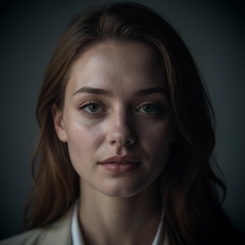 AI generated: light brown hair woman, atmospheric lighting --chaos 75 --ar 1:2 --profile fkuo5yb --stylize 750 --v...