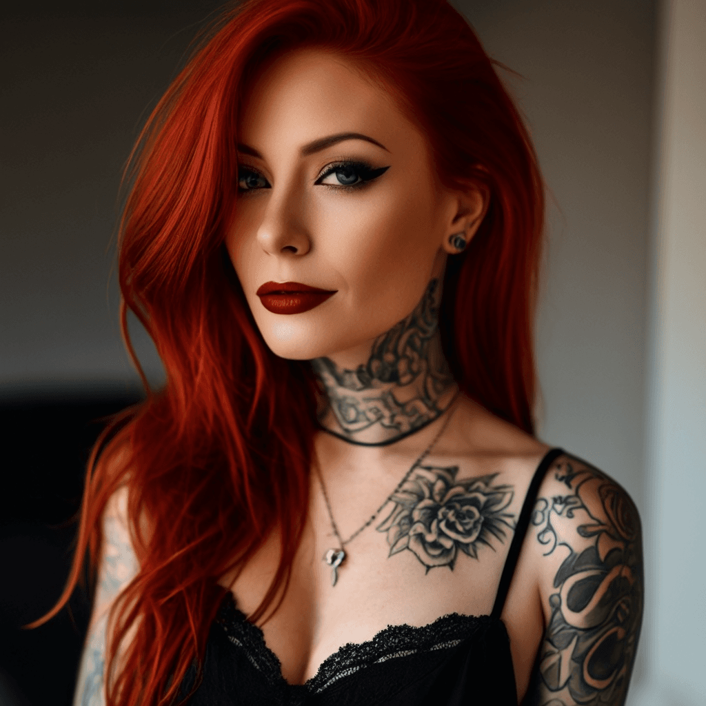 AI generated: red hair woman, ultra realistic, high quality, 8k