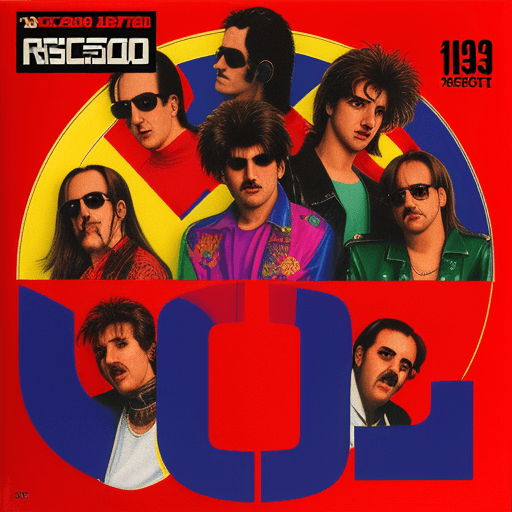 AI generated: Portada para disco en directo del año 1993 del grupo español de rock Asfalto