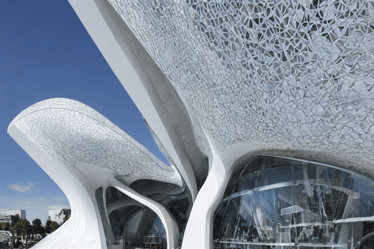 AI generated: extremely detailed ornate stunning sophisticated beautiful elegant futuristic museum exterior by Zah...