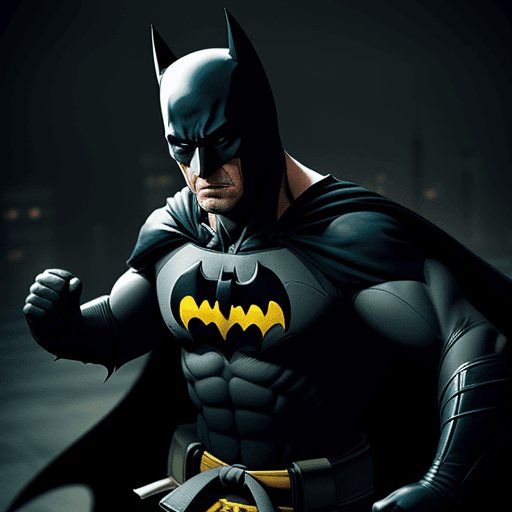 AI generated: Batman in karate, 4k,ultra hd 