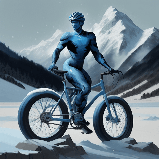 AI generated: the front light bike  wallpaper, in the style of brushwork exploration, light blue and indigo, expre...