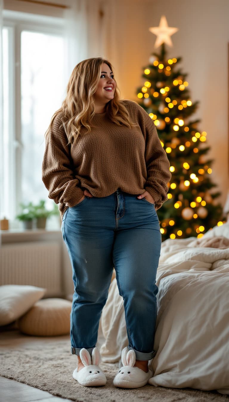AI generated: (Kelsey, a plump endomorph exuding confidence and comfort in her skin, with voluptuous curves and a ...