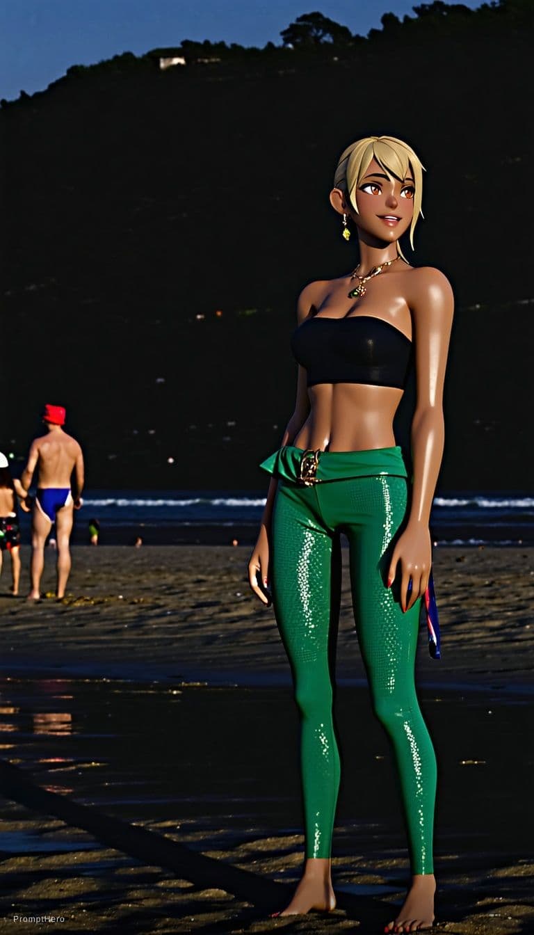 AI generated: Without changing anything... just replace her bikini set to this bikini