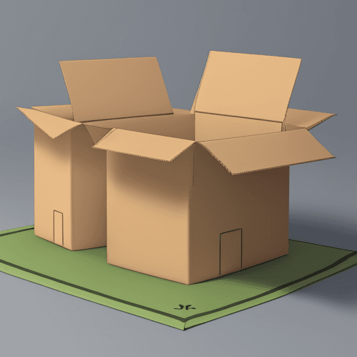 AI generated: a banner for a online store, background boxes for shippings products