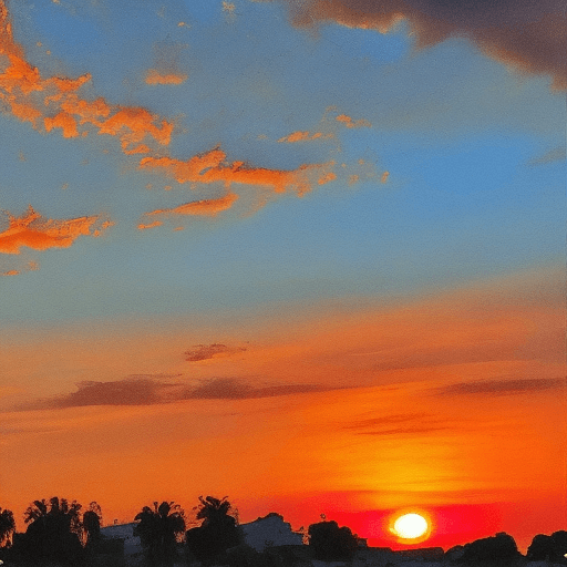 AI generated: Atardecer naranja --ar 68:128 --s 750 --niji 5