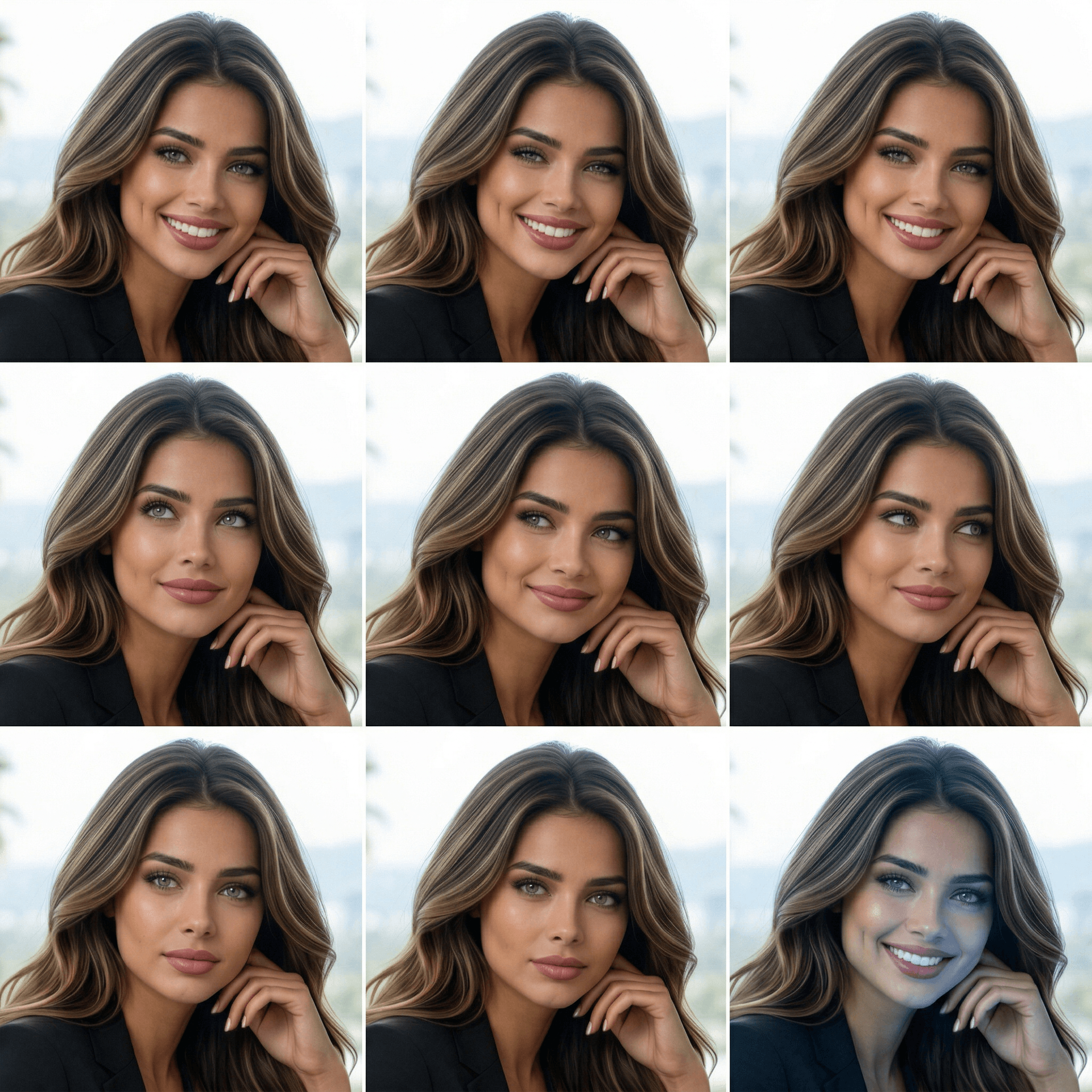 AI generated: exactcly consistant tiny variations of facial expressions and head position typical of a video confr...
