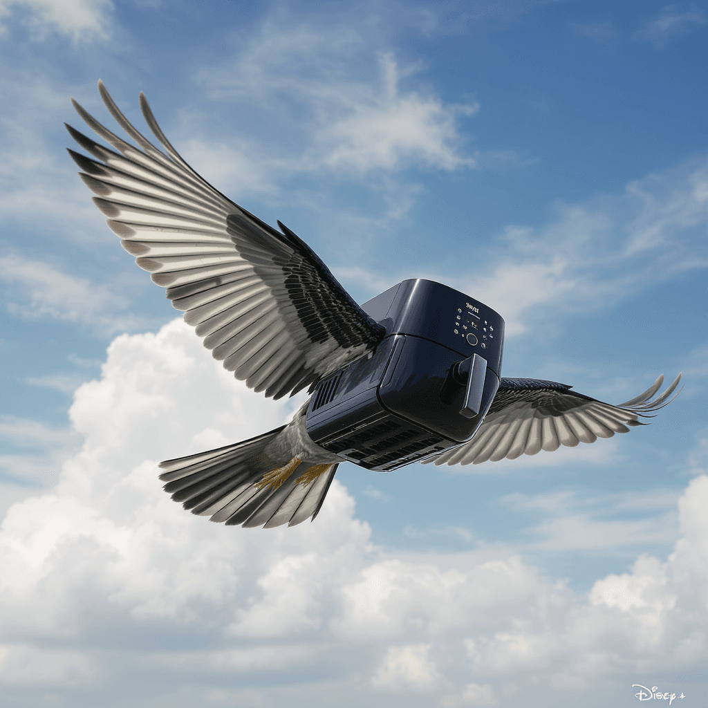 AI generated: Generate a detailed and imaginative description for an image depicting a bird with the body of an ai...